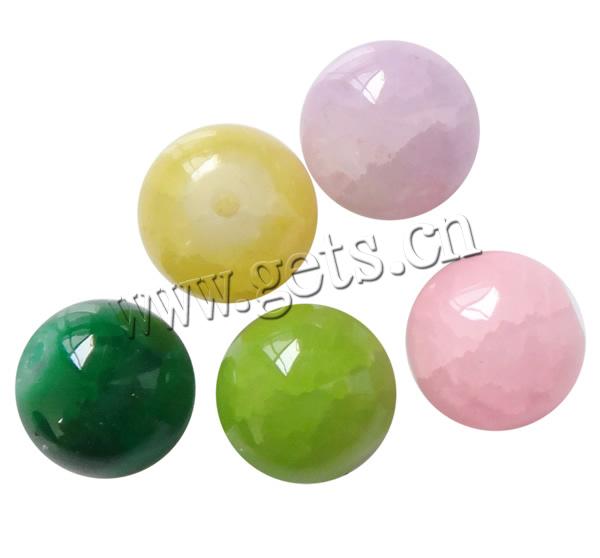 Imitation de perles de verre en pierres précieuses , Rond, vernis au four, plus de couleurs à choisir, Trou:Environ 1-2mm, Longueur:Environ 32 pouce, Vendu par brin