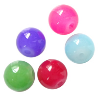 Imitation de perles de verre en pierres précieuses , Rond, vernis au four, plus de couleurs à choisir Environ 1-2mm Environ 32 pouce, Vendu par brin