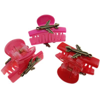 Acrylic Hair Claw Clip, with Zinc Alloy, plated nickel, lead & cadmium free 