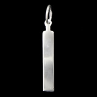 Sterling Silver Tag, 925 Sterling Silver, Rectangle, plated Approx 7mm 