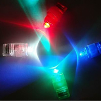 caoutchouc doigt de laser, avec plastique, couleurs mélangées Vendu par lot
