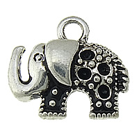 Zinc Alloy Pendant Rhinestone Setting, Elephant, plated cadmium free Approx 2.5mm, Inner Approx 1.5mm, Approx 