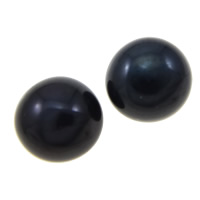 Half Drilled Cultured Freshwater Pearl Beads, Button, natural, half-drilled Grade A, 4-5mm Approx 0.8mm 
