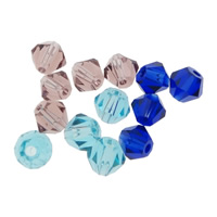 Tschechische Kristallperlen, Kristall, Doppelkegel, handgemachte facettiert, mehrere Farben vorhanden, 720PCs/Tasche, verkauft von Tasche