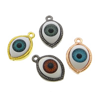 Zinc Alloy Evil Eye Pendant, with Plastic, plated, Customized & epoxy gel cadmium free Approx 2mm 