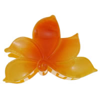 Acrylic Hair Claw Clip, Flower, painted, two tone, yellow 