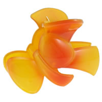 Acrylic Hair Claw Clip, Bowknot, painted, two tone, yellow 