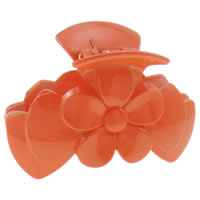 Acrylic Hair Claw Clip, Flower, painted, orange 