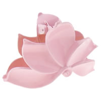 Acrylic Hair Claw Clip, Flower, painted, pink 
