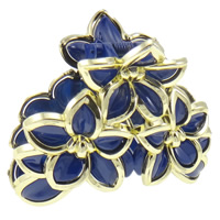 Acrylic Hair Claw Clip, Flower, UV plating, blue 