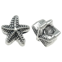 Zinc Alloy European Beads, Starfish, plated, without troll nickel, lead & cadmium free Approx 4mm 