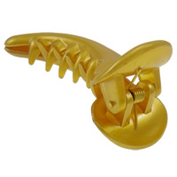 Acrylic Alligator Hair Clip, UV plating, golden yellow 