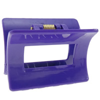 Acryl Haarklammer, Rechteck, Spritzlackierung, violett, 50x36x32mm, 12PCs/Tasche, verkauft von Tasche