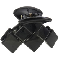 Acryl Haarklammer, Spritzlackierung, schwarz, 38x24x25mm, 12PCs/Tasche, verkauft von Tasche