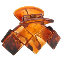 Acryl Haarklammer, zweifarbig & transluzent, 38x25x25mm, 12PCs/Tasche, verkauft von Tasche