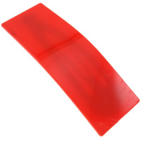 Acrylic Hair Snap Clip, with Iron, Rectangle, solid color, red 