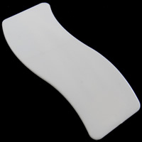 Acrylic Hair Snap Clip, with Iron, solid color, white 