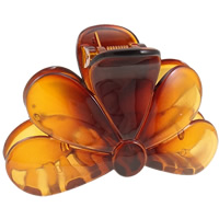 Acryl Haarklammer, Blume, zweifarbig & transluzent, 83x53x39mm, 12PCs/Tasche, verkauft von Tasche
