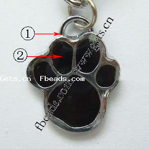 Zinc Alloy Hand Pendants, plated, enamel, more colors for choice, 18x22x3mm, Sold By PC