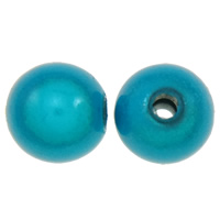 Perles Miracle acryliques, Acrylique, Rond, peinture, bleu, 8mm Environ 2mm, Environ Vendu par sac