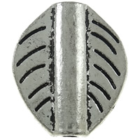 Zinc Alloy Flat Beads, Leaf, antique silver color plated, nickel, lead & cadmium free Approx 2mm, Approx 