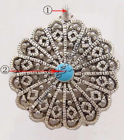 Colgantes de esmalte de la aleación del cinc, aleación de zinc, Flor, chapado, más colores para la opción, 30x36x5mm, agujero:aproximado 3mm, Vendido por UD