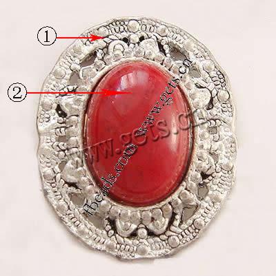 Enamel Zinc Alloy Connector, Oval, plated, with rhinestone, more colors for choice, 35x43x13mm, Sold By PC
