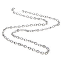 Stainless Steel Oval Chain, 304 Stainless Steel, original color 