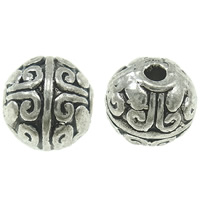 Zinc Alloy Jewelry Beads, Round, plated nickel, lead & cadmium free, 7.5mm Approx 1.5mm, Approx 