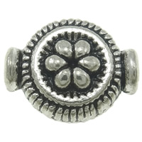 Zinklegierung flache Perlen, flache Runde, plattiert, keine, frei von Nickel, Blei & Kadmium, 10x8x5mm, Bohrung:ca. 1.5mm, ca. 1000PCs/kg, verkauft von kg