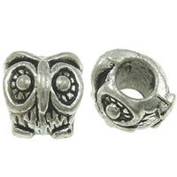 Zinc Alloy European Beads, Owl, plated, without troll nickel, lead & cadmium free Approx 5mm, Approx 