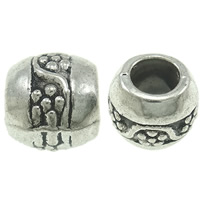 Zinc Alloy European Beads, Drum, plated, without troll nickel, lead & cadmium free Approx 5mm 