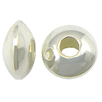 Sterling Silber Untertasse Spacer Perlen, 925 Sterling Silber, plattiert, keine, 3.5x2mm, Bohrung:ca. 1mm, verkauft von PC