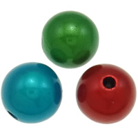 Perles Miracle acryliques, Acrylique, Rond, peinture, plus de couleurs à choisir, 12mm Environ 2mm, Environ Vendu par sac