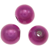 Perles Miracle acryliques, Acrylique, Rond, peinture, rouge violet brillant, 6mm Environ 1.5mm, Environ Vendu par sac