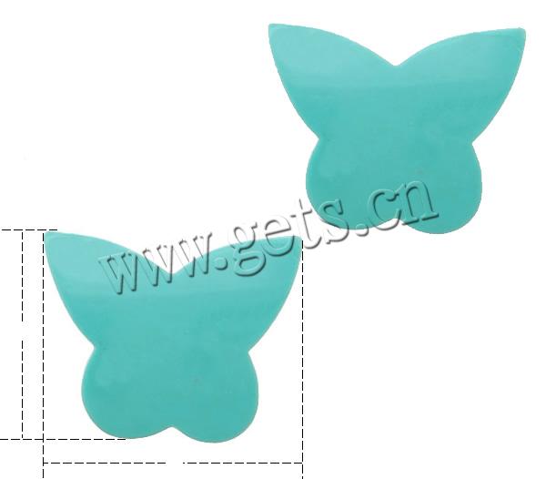 Cabochon plastique, papillon, Personnalisé & multiple tailles pour le choix & dos plat, blue ciel, Vendu par PC