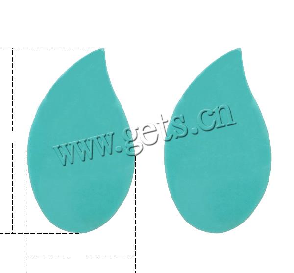 Cabochon plastique, larme, Personnalisé & multiple tailles pour le choix & dos plat, blue ciel, Vendu par PC