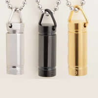 Stainless Steel Pendants, 316L Stainless Steel, Capsule, plated Approx 3-5mm 