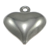 pendentifs de cœur en inox , Acier inoxydable 316, coeur, multiple tailles pour le choix, couleur originale Environ 1.5-3mm, Vendu par PC