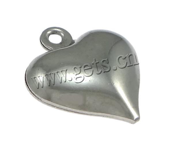 Stainless Steel Heart Pendants, 316 Stainless Steel, more sizes for choice, original color, Hole:Approx 1.5-3mm, Sold By PC