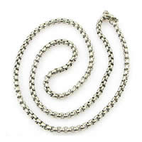 Stainless Steel Chain Necklace, 316L Stainless Steel, plated, box chain, original color, 4mm Approx 20 Inch 