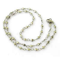 Stainless Steel Chain Necklace, 316L Stainless Steel, heart chain, original color, 3mm Approx 20 Inch 