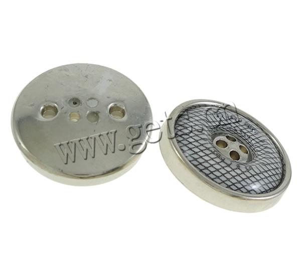 4 Hole Plastic Button, ABS Plastic, with Resin, Flat Round, UV plating, different size for choice, Sold By Bag