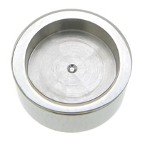 Параметр кабошон из нержавеющей стали, нержавеющая сталь, Плоская круглая форма, острый конец, оригинальный цвет внутренний диаметр:Приблизительно 6mm, продается PC