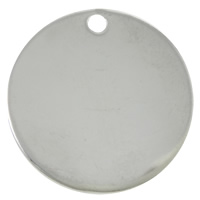 Tag en acier inoxydable, Plat rond, couleur originale Environ 3mm, Vendu par PC