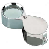Zinc Alloy Magnifier, with Glass, platinum color plated, magnify 5 times, cadmium free Inner Approx 21mm 