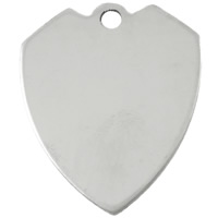 Stainless Steel Tag Charm, Shield, Customized, original color Approx 2.5mm 