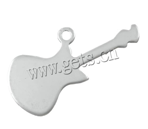 Stainless Steel Tag Charm, Guitar, original color, Hole:Approx 2.5mm, Sold By PC