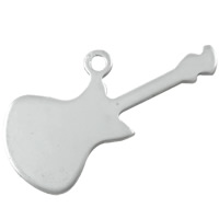 Stainless Steel Tag Charm, Guitar, original color Approx 2.5mm 