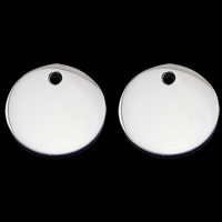 Стерлингового серебра тег, Серебро 925 пробы, Плоская круглая форма, Много цветов для выбора, отверстие:Приблизительно 1mm, продается PC